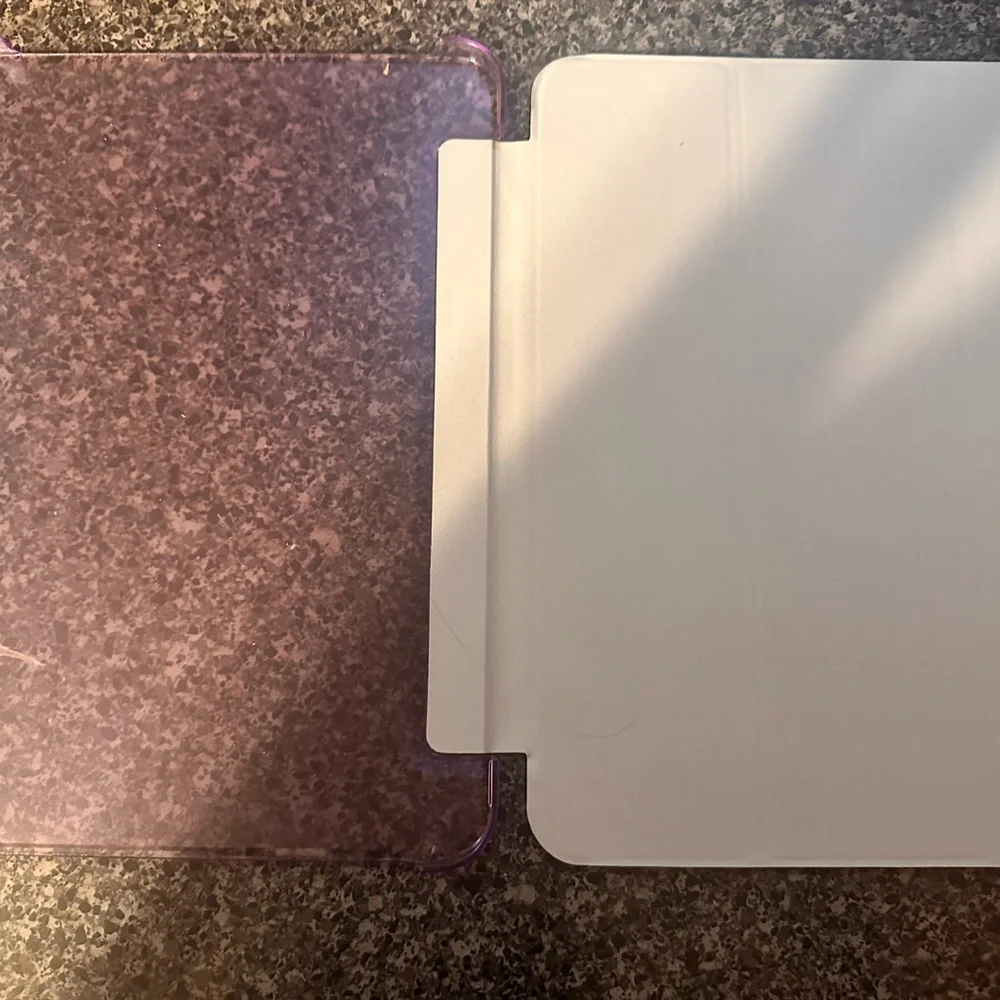 Purple Tri-Fold Tablet Cover with Matte Finish